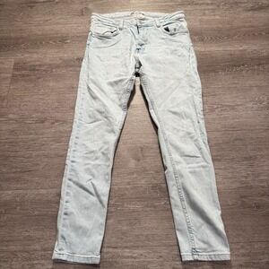 Zara Jeans Mens 32 Blue Denim Slim Straight Leg Casual Cotton 32x29 Casual Adult